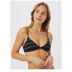 NWT Polo Ralph Lauren Panama Striped Triangle Bikini Top Women's Size XS